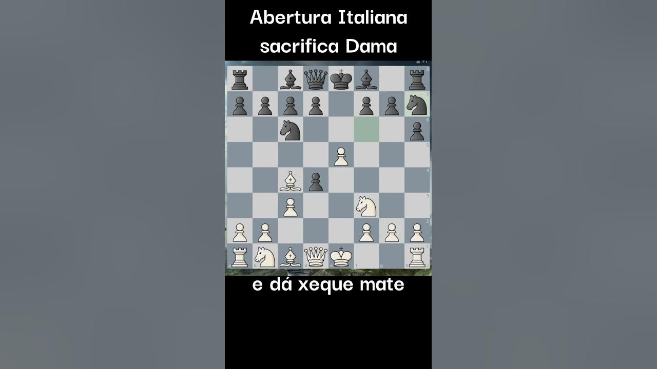 Ataque fatal na Abertura Italiana dá vantagem para as Brancas #xadrez