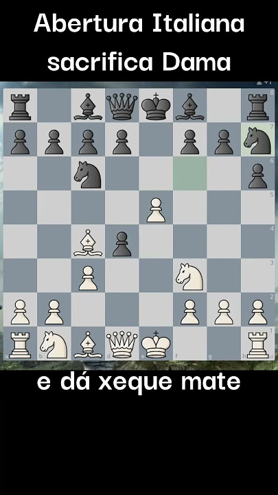 ABERTURA ITALIANA DÁ XEQUE MATE POR AFOGAMENTO #chess #xadrez