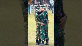 The soldier thought his family hadn't come to see him 🎖️😢 #MilitaryReunion #FamilyLove #Surprise The soldier thought his family hadn't come to see him 🎖️😢 #MilitaryReunion #FamilyLove #Surprise