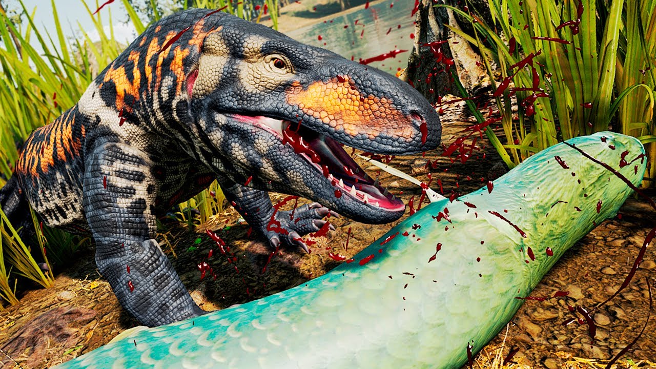 Megalania Zoador! Lago da Aliança Jurássica e Pescaria de Qualidade | Path of Titans | (PT/BR)