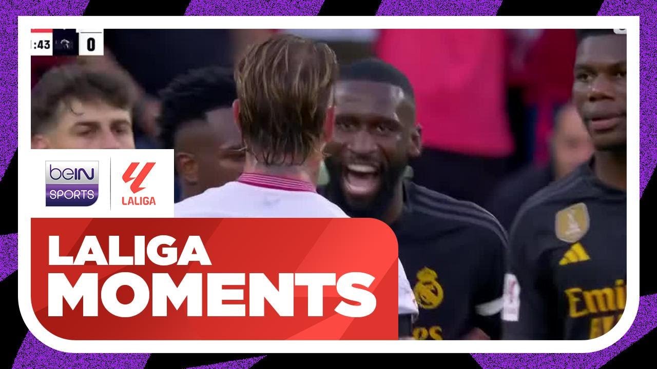 Ramos Rudiger Ramos & Rudiger CLASH, but shares embrace at full-time | LaLiga 23/24 ...