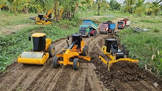 (Ep53)​Construction road with a HINO 700 Kamaz Scaina Shaman Roller Cat CS11 Grader 14M Dozer D65PX 