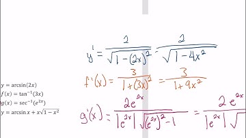 5.6:  Inverse Trig Functions - Differentiation