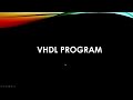 VHDL PROGRAM | EXPERIMENT NUMBER : 10 | SMVEC