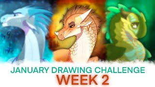 SPEEDPAINT | January Drawing Challenge - Week 2 | Wings of Fire