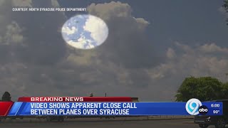 Video shows apparent close call between planes over Syracuse