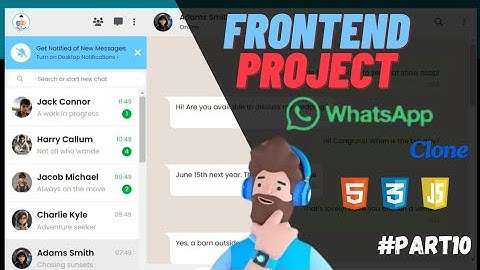 Create WhatsApp Clone Using HTML, CSS and JavaScript || Frontend Project For Beginners
