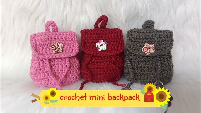 Crochet Mini Backpack With Chain.women's Bag With Backpack 