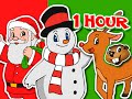 Merry Christmas Songs, Frosty, Santa, Rudolph, Jingle Bells &amp; More | 1 Hour Compilation Busy Beavers