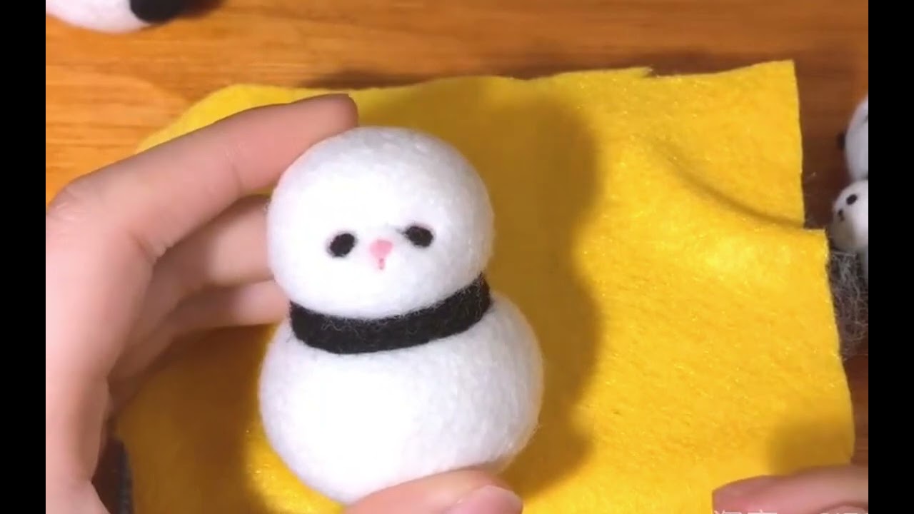 wool felt-panda胖嘟嘟熊猫