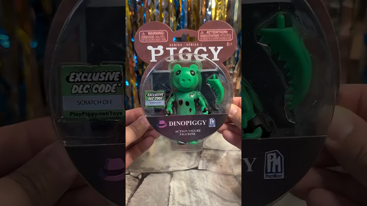 Opening a PIGGY ROBLOX Action Figure! DINOPIGGY + Free DLC Code 🦖🐷 