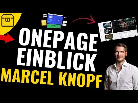 Onepage Erfahrungen von Marcel Knopf - Bestes Tool um Landingpages zu bauen