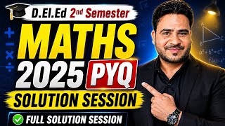 D.El.Ed 2nd Semester Maths 2025 Paper Solving  Previous Year Questions  Samrat Academy Official