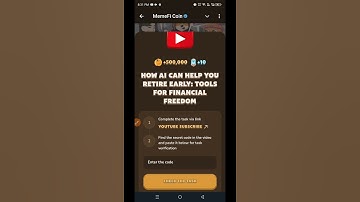 How AI Can Help You Retire Early: Tools for Financial Freedom | Memefi Youtube Video Code