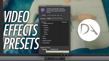 Save Multiple Effects as Presets in #FCPX