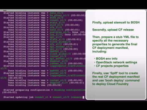 Deploy Cloud Foundry on OpenStack Demo (v2)