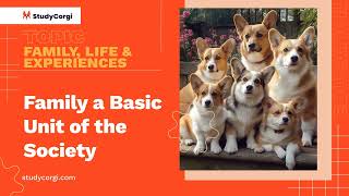 Family A Basic Unit Of The Society - Research Paper Example