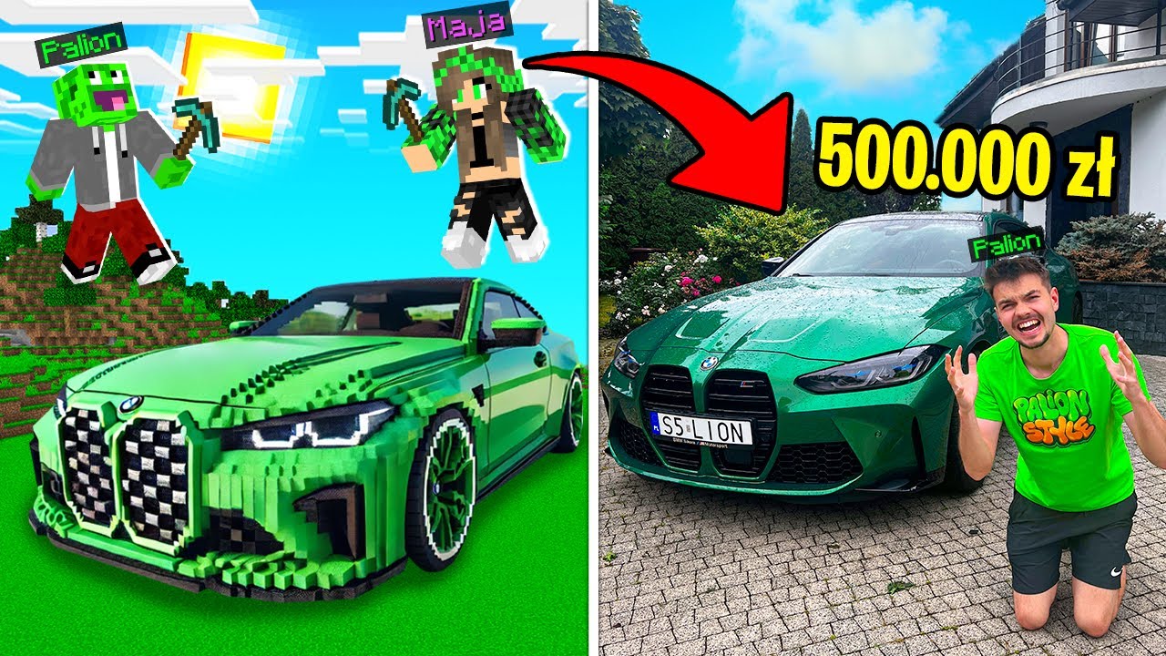 KUPUJE WSZYSTKO co MOJA DZIEWCZYNA ZBUDUJE w Minecraft! (ODDAŁEM JEJ AUTO)