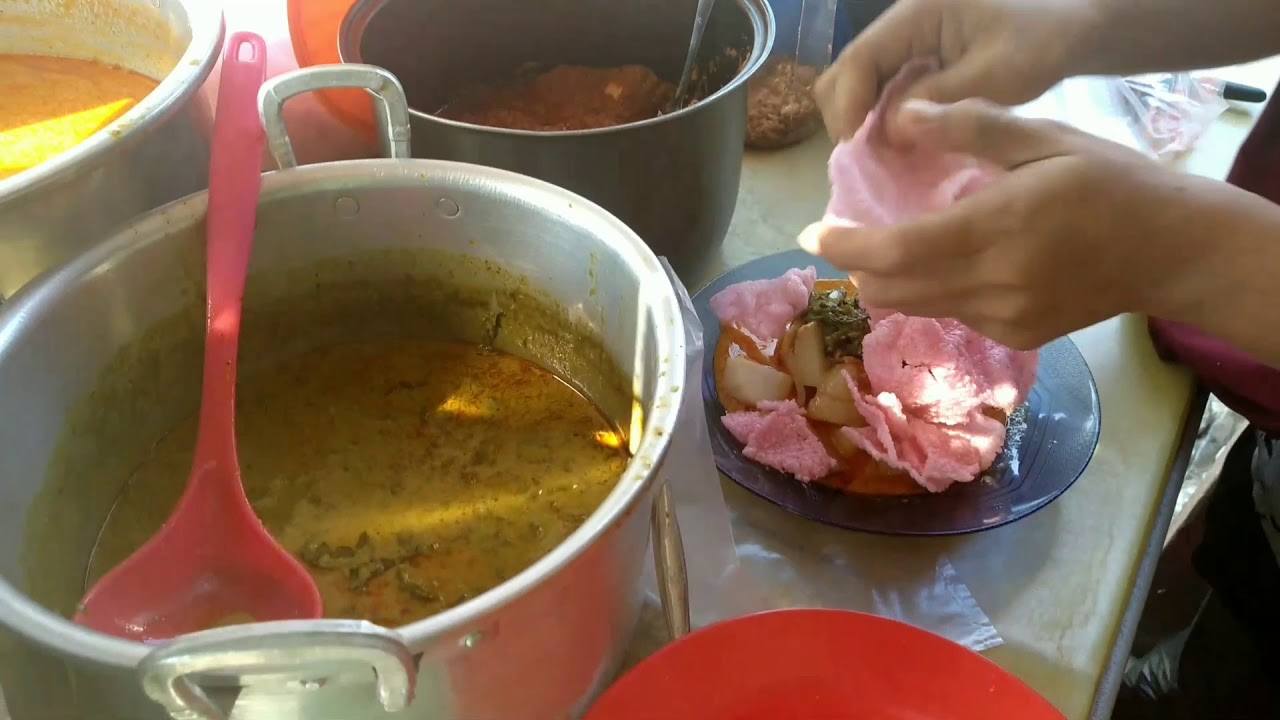 LONTONG PADANG!!!gulai pakis dan gulai nangka - YouTube