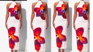 How to Cut and sew BODYCON HALTER NECK /BACKLESS DRESS