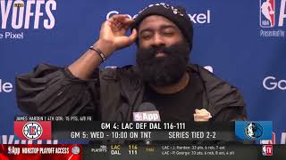 James Harden Postgame Reactions: Clippers hang on beat Mavs 116-111 after blowing 31-point lead