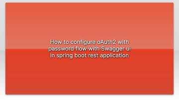 How to configure oAuth2 with password flow with Swagger ui in spring boot rest application