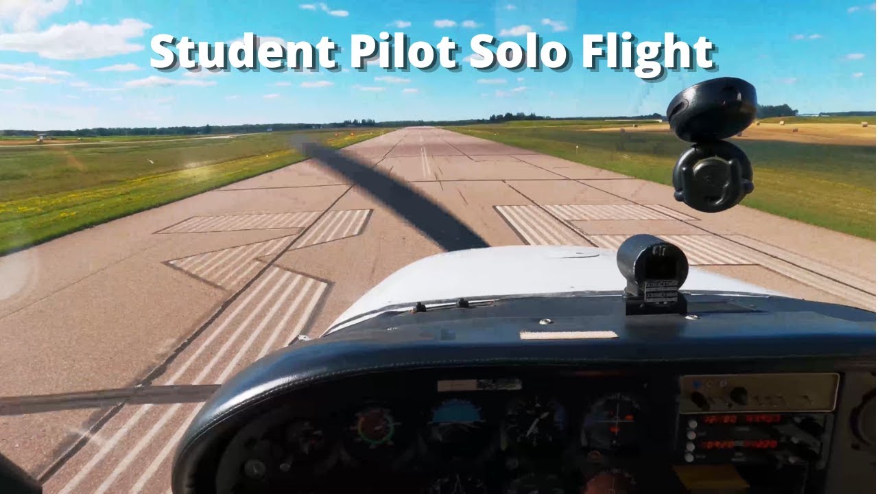 Flying the Cessna 172 Student Pilot Solo YouTube