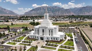 Orem Utah Temple - 4k Aerial View