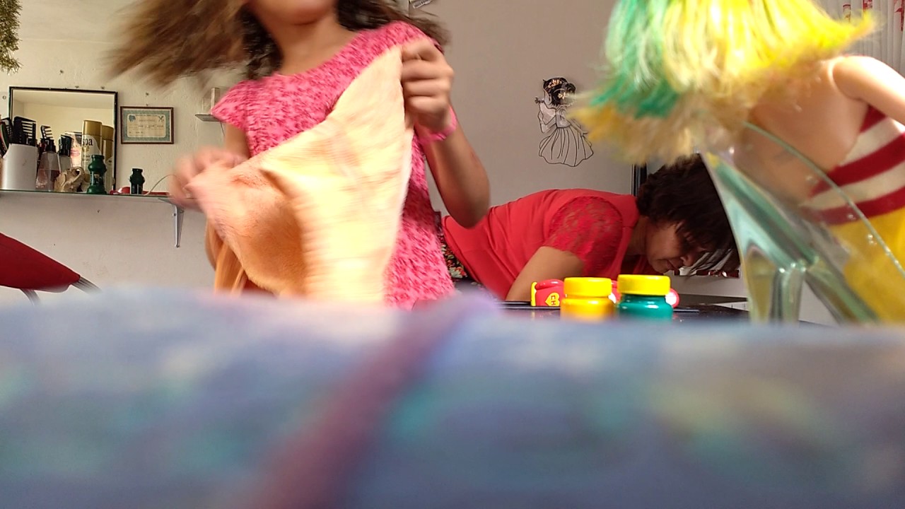 Como fazer mecha de cabelo na boneca