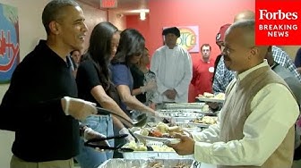 Thumbnail for THANKSGIVING FLASHBACK: President Obama & Family Serve Meals To Those In Need On Thanksgiving