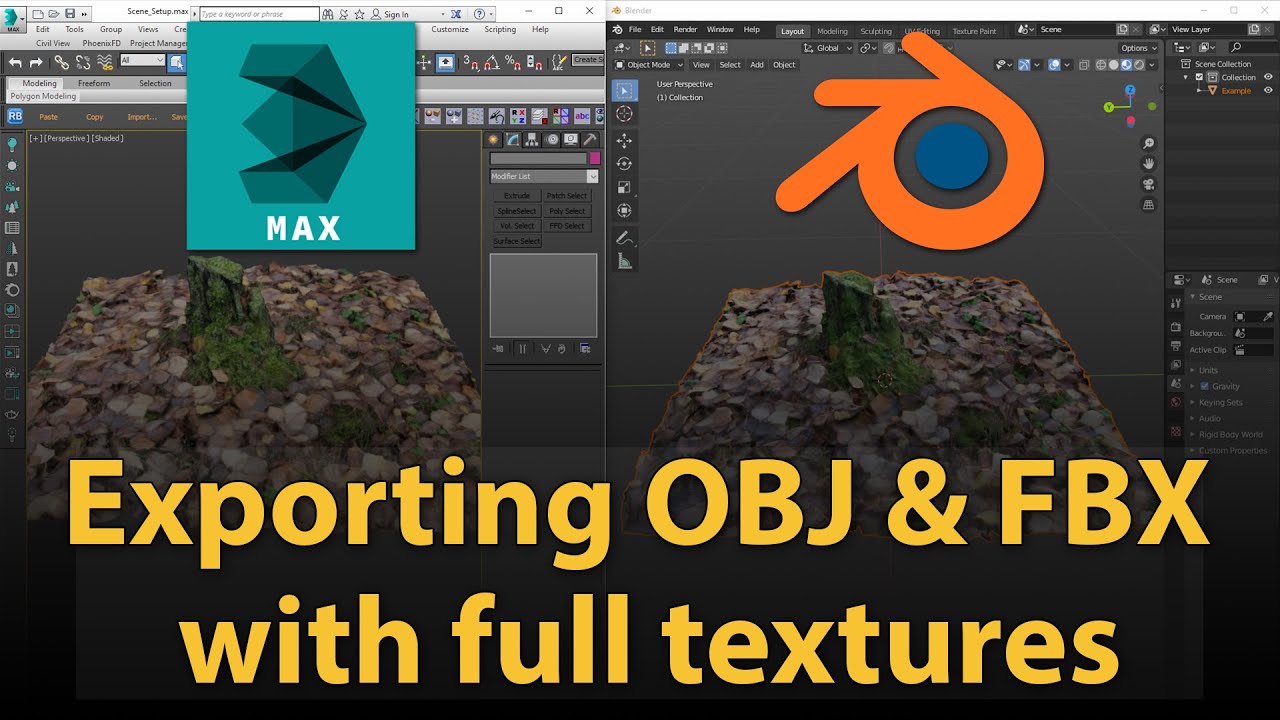 How to export 3dsMax file to OBJ & with full textures? - YouTube