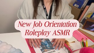 ASMR HR office roleplay 🪪 soft spoken + typing paper sounds #asmr #asmrroleplay #officeasmr screenshot 1