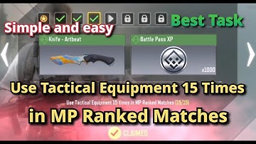 Use Tactical Equipment 15 Times in MP Ranked Matches Call Of Duty Mobile Complete Task