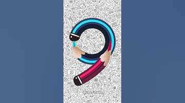 Pencil Doodle Countdown | 9 to 0 with Fun Voice! #countdown #10seconds #shorts