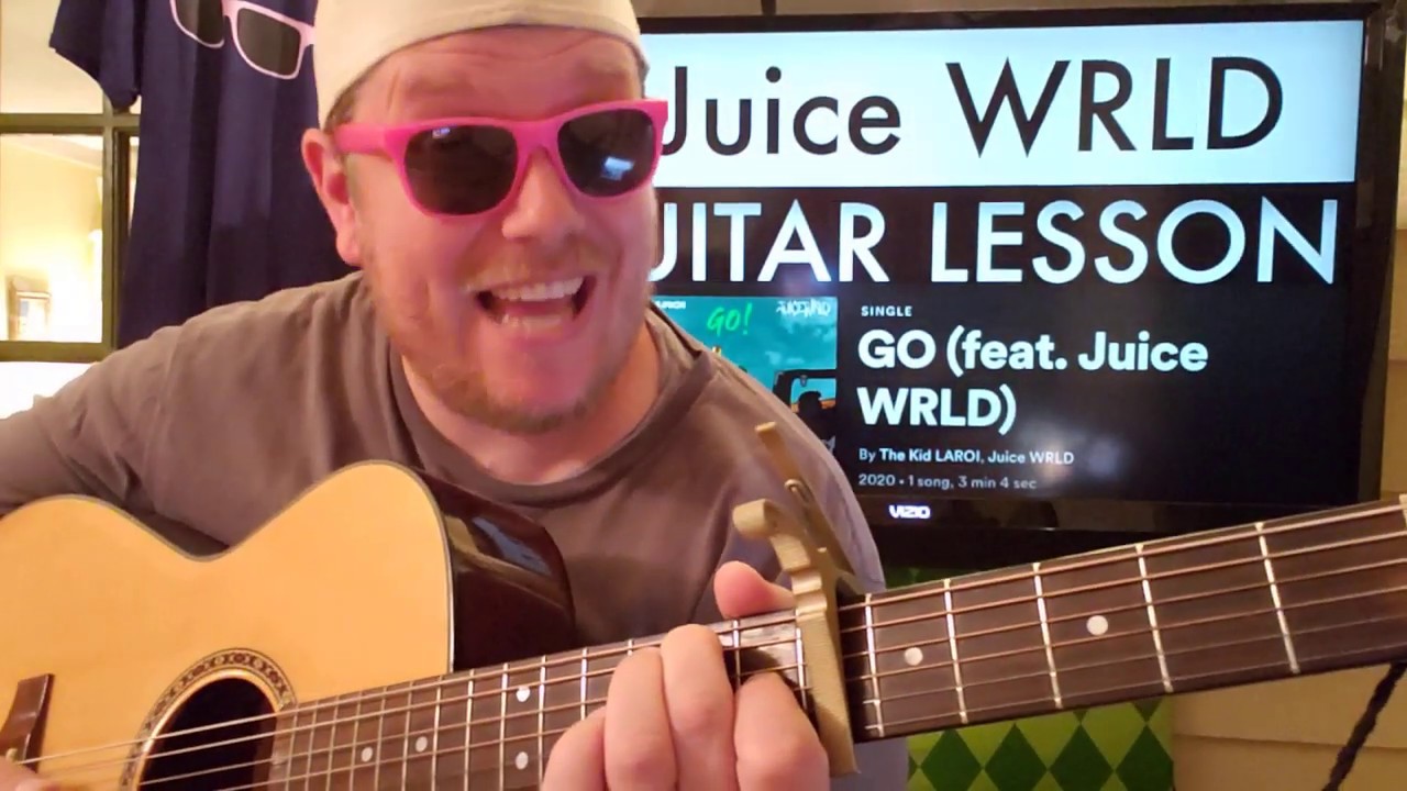 How To Play GO by The Kid LAROI feat. Juice WRLD on Guitar // guitar lesson tabs fingerstyle