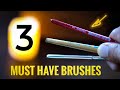 3 must have watercolor brushes for beginners
