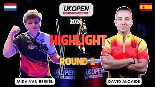 David Alcaide vs Mika Van Berkel | HIGHLIGHTS | UK Open 2026  POOL CHAMPIONSHIP (WNT) screenshot 4