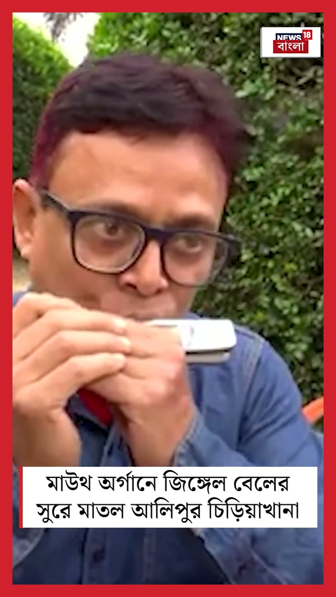 Mouth Organ এ Jingle Bell এর সুরে মাতল Alipore Zoo | Bangla News | #shorts