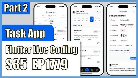 [Flutter] Flutter Live Coding EP1779 (Task Management App Part 2)