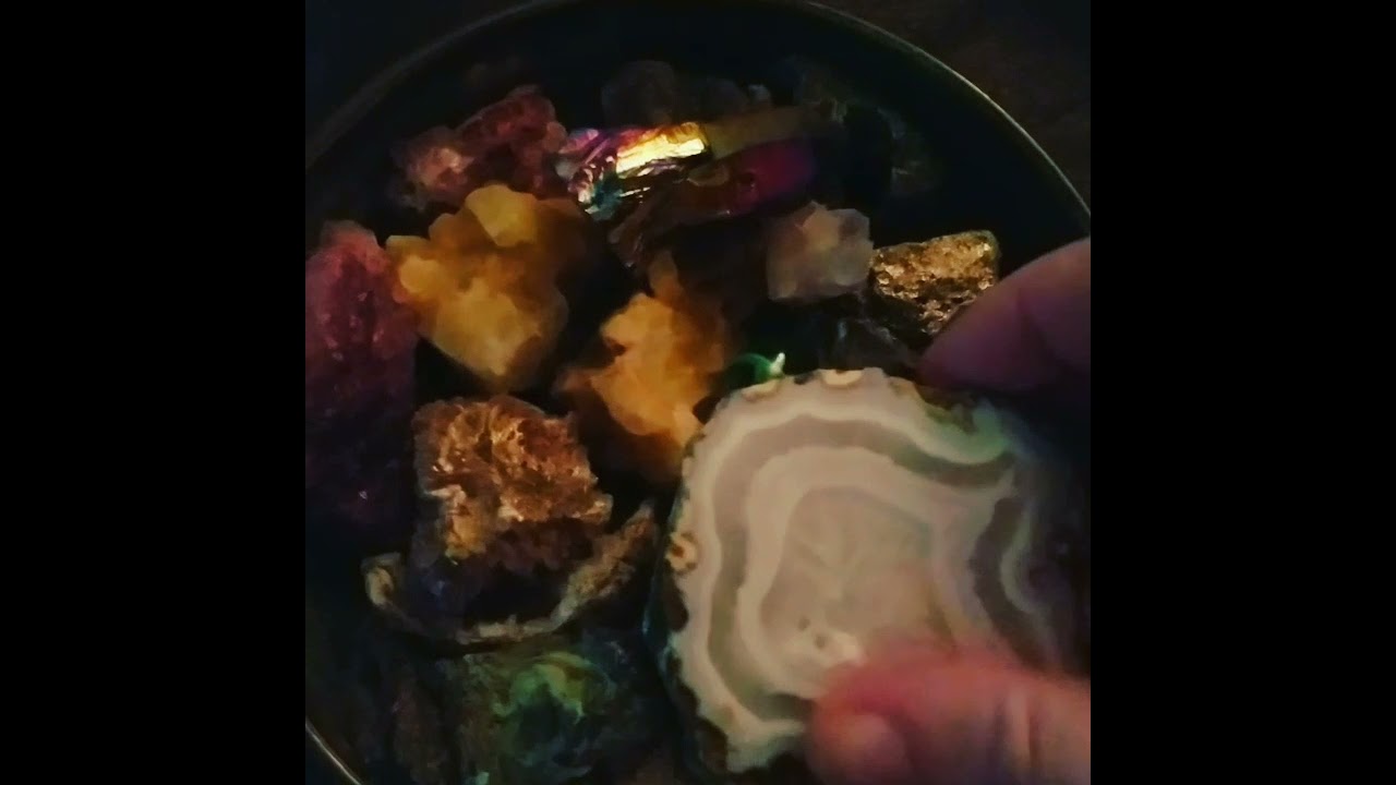 Quartz and rainbow geodes, pyrite,amethyst, and citrine