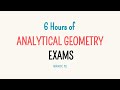 Analytical Geometry Exam Questions Compilation