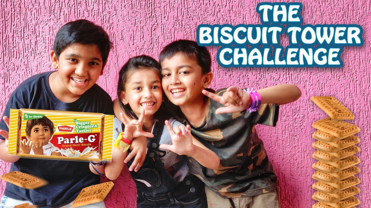 the-biscuit-tower-challenge-kids-food-challenge-in-hindi-parle-g