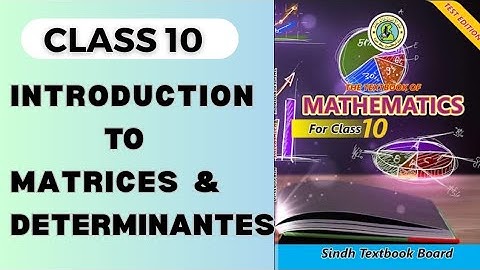 👍🏻✨ Class 10 Introduction to Matrices & Determinantes Chapter:-19 (Sindh text board)#Raees#youtube