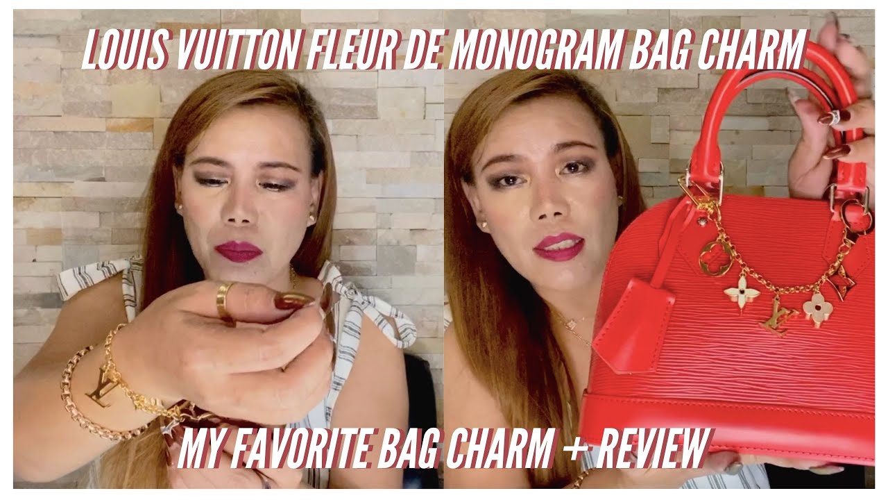 Unboxing/Reveal & Close up of My first Louis Vuitton Bag Charm! Fleur de  Monogram chain💗 