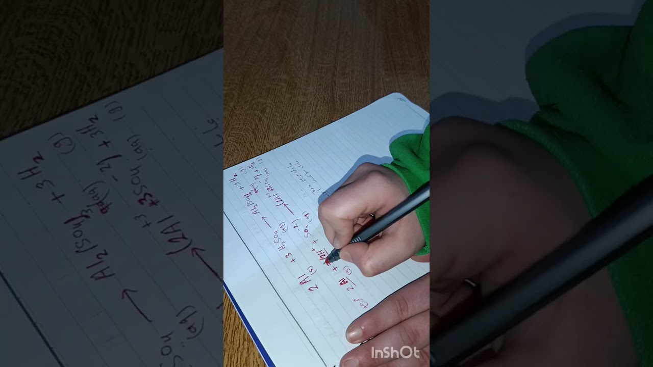  شرح مسألة السطرين للصف العاشر مسالة درس تفاعلات الأكسدة و الإرجاع ( ينفع للصف التاسع و الثامن )