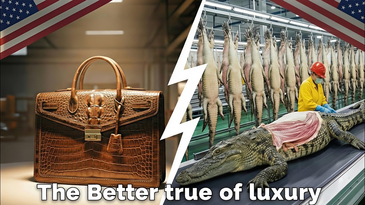 Inside the Crocodile Leather Factory 😱 Raw Skin to World’s Most Expensive Leather 