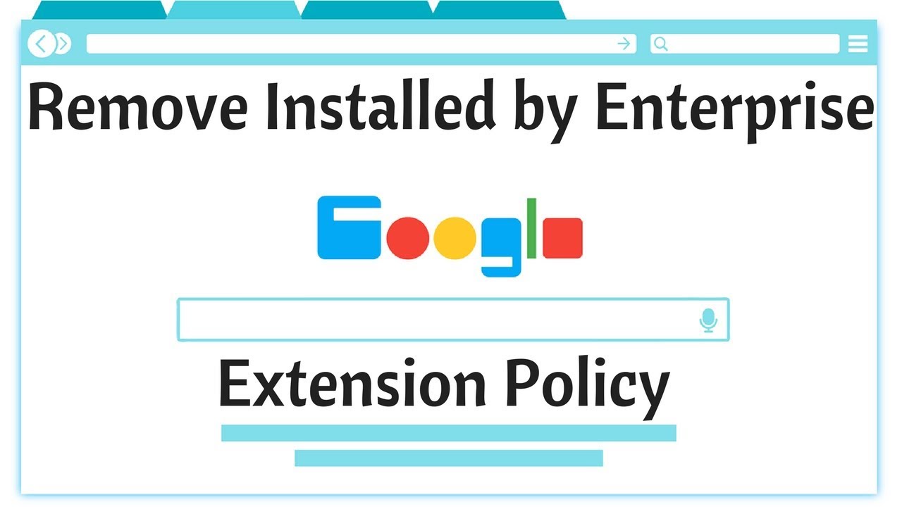 Remove Installed by Enterprise Policy Extension from Google Chrome  Updated!! - YouTube