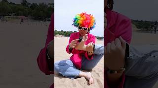 Chinki loves to play on beach with Golu 🥺 #cat #shortsvideo