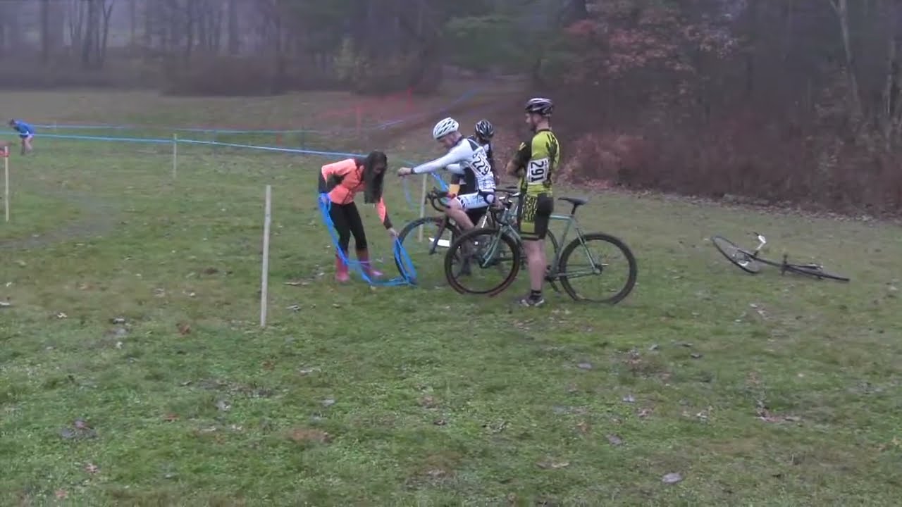 Hop Brook Cyclocross race 11-17-2013 Cassie Maximenko talks about the course.