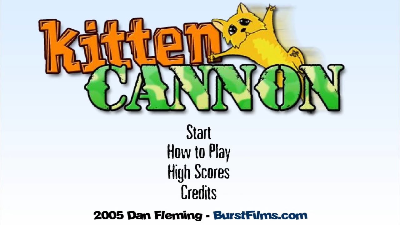 Kitten Cannon - Kitten Launching Flash Game Playthrough